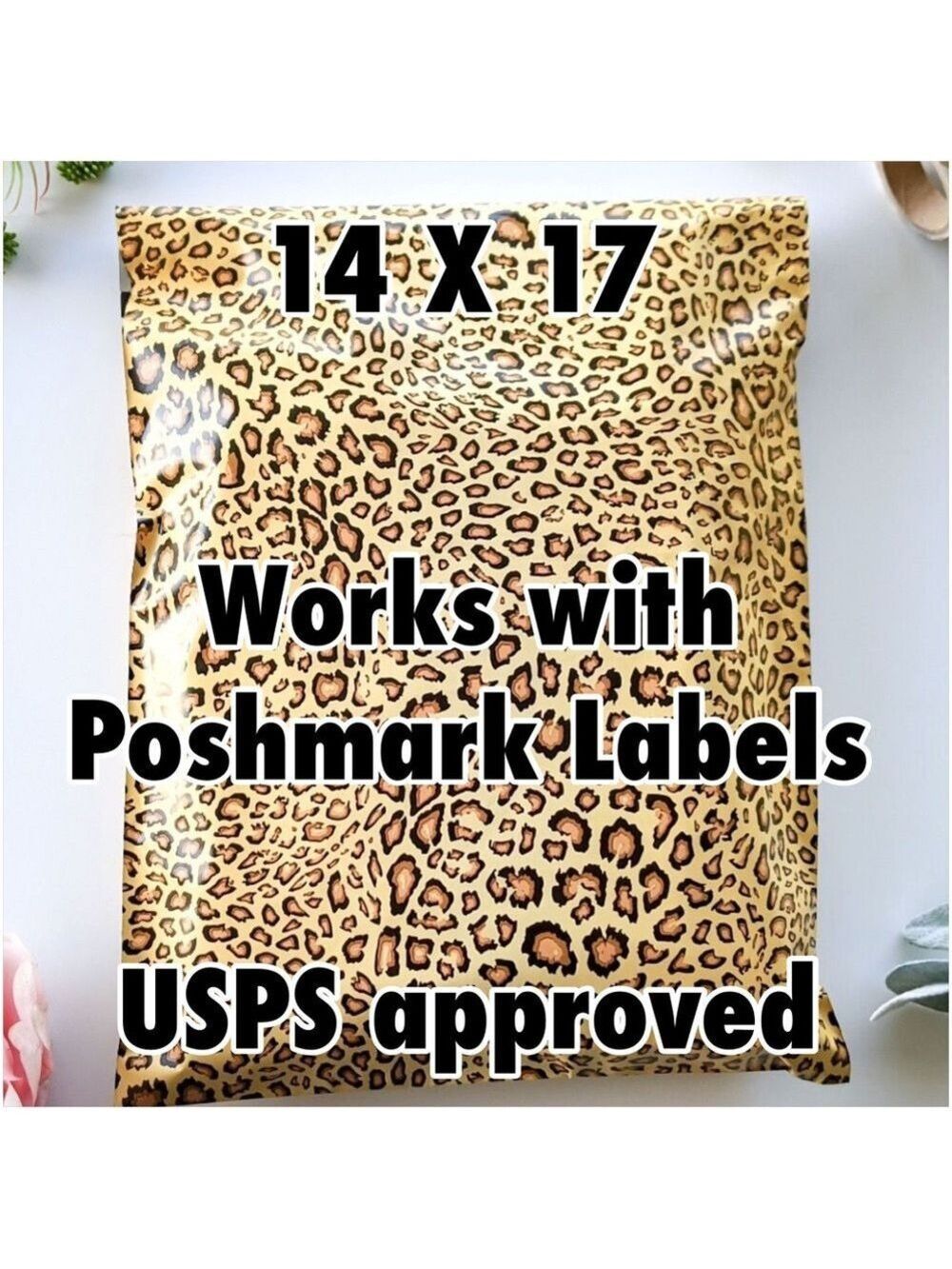 25 14X17 Poly Mailers Leopard Shipping Envelopes PRICE IS FIRM - Picture 8 of 11